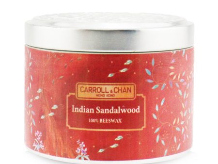 The Candle Company (Carroll & Chan) 100% Beeswax Tin Candle - Indian Sandalwood  (8x6) cm Fashion