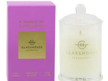 Glasshouse Triple Scented Soy Candle - A Tango In Barcelona (Tuberose & Plum)  60g 2.1oz on Sale