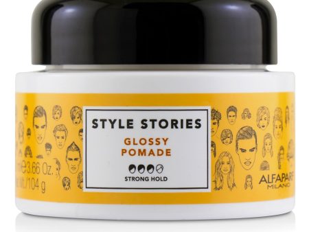 AlfaParf Style Stories Glossy Pomade (Strong Hold)  100ml 3.66oz For Cheap