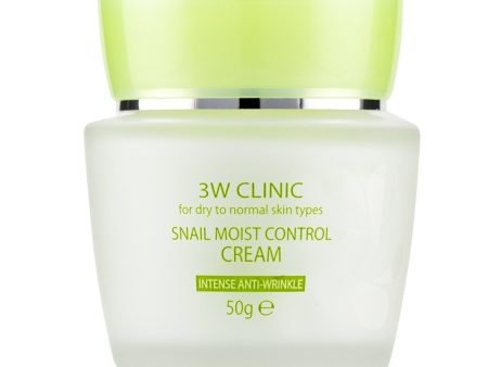 3W Clinic Snail Moist Control Cream (Intensive Anti-Wrinkle) - For Dry to Normal Skin Types  50g 1.7oz Hot on Sale