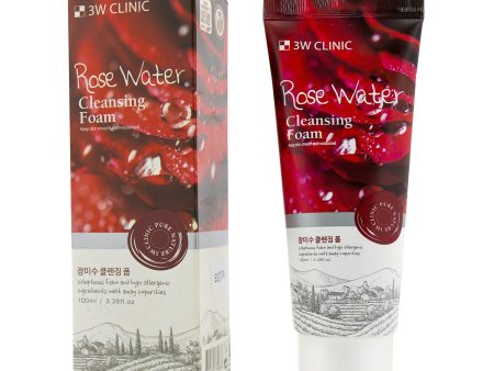 3W Clinic Cleansing Foam - Rose Water  100ml 3.38oz Fashion