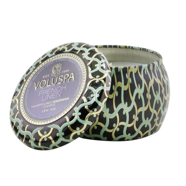 Voluspa Mini Tin Candle - French Linen  113g 4oz For Cheap