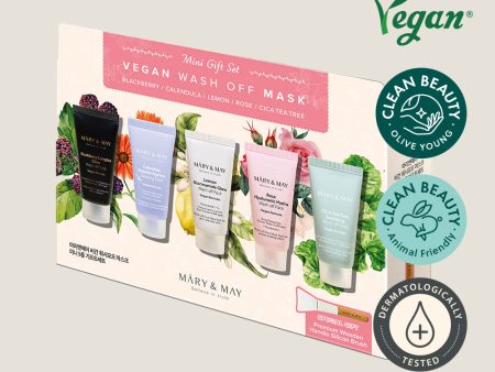 Vegan Wash Off Mask Mini Gift Set (30g x5) Online now